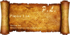 Papiu Lia névjegykártya